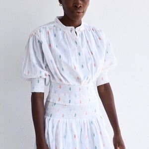 NEW NEVER A WALLFLOWER women's top blouse in white size XS